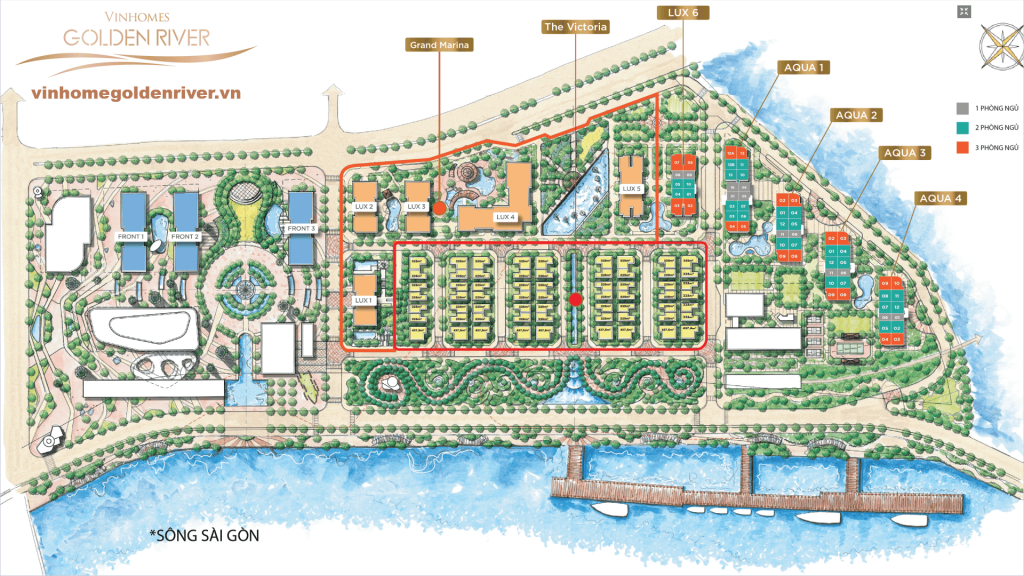 tổng thể vinhomes Golden River q1